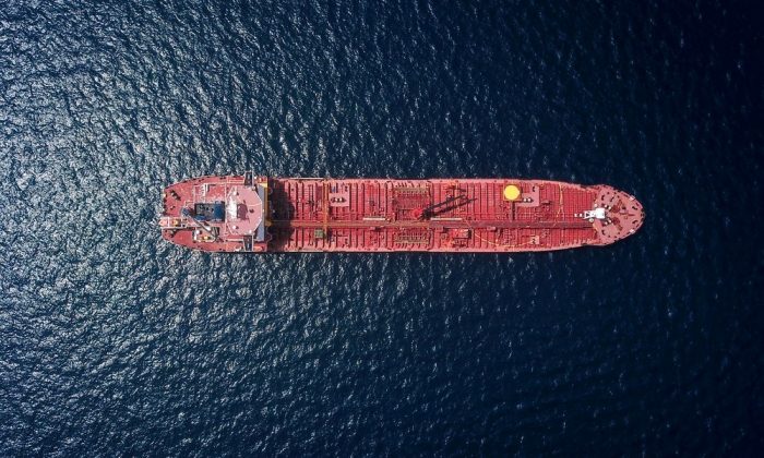 Tanker en mer Méditerranée